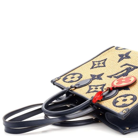 Louis Vuitton OnTheGo Tote Monogram Giant Raffia MM Blue, Neutral - Picture 6 of 8